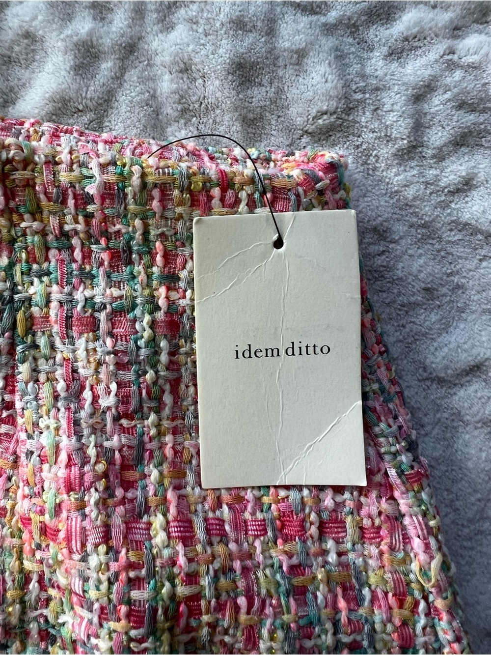 NWT Idem Ditto Women’s Pastel Tweed Fringe Mini Skirt | Size S - Picture 6 of 12